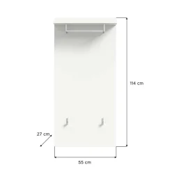 Wohnen Modernes Garderobenset in Weiß - Rugova I