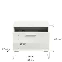 Wohnen Modernes Garderobenset in Weiß - Rugova I