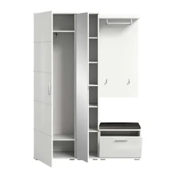 Wohnen Modernes Garderobenset in Weiß - Rugova I