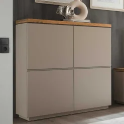 Wohnen Esszimmerschränke|Highboards*Modernes Highboard in Taupe & Akazie - Anja