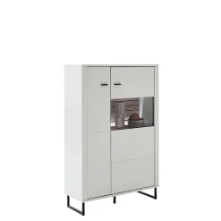 Wohnen Modernes Highboard mit Glaseinsatz - Varzino