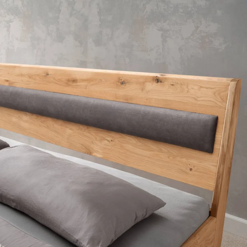 Wohnen Naturholzmöbel|Loft Möbel*Modernes Holzbett in Wildeichefarben - Dizamora