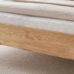 Wohnen Naturholzmöbel|Loft Möbel*Modernes Holzbett in Wildeichefarben - Dizamora