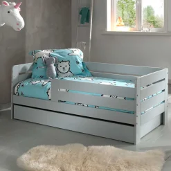 Wohnen Kindermöbel|Babybetten*Modernes Kinderbett mit Rausfall-Schutz - 140x70 - Naosa