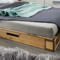 Wohnen Modernes Palettenbett in Kiefer Laugenfarben - Lira