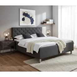 Wohnen Modernes Polsterbett mit Bettkasten - Iliavos