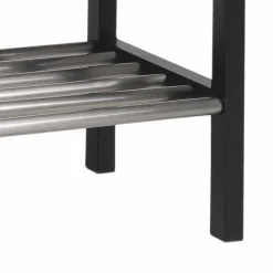 Wohnen Modernes Schuhregal in Schwarz & Edelstahl - Geskan