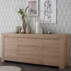Wohnen Sideboards*Modernes Sideboard in Holznachbildung Eiche - Karika I