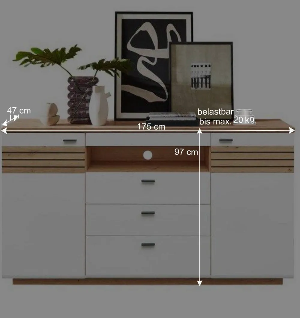 Wohnen Modernes Sideboard mit 175 cm Breite - Niam