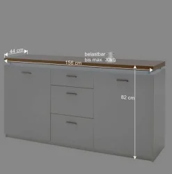 Wohnen Küchenschränke|Sideboards*Modernes Sideboard mit LED Beleuchtung - Nusenia