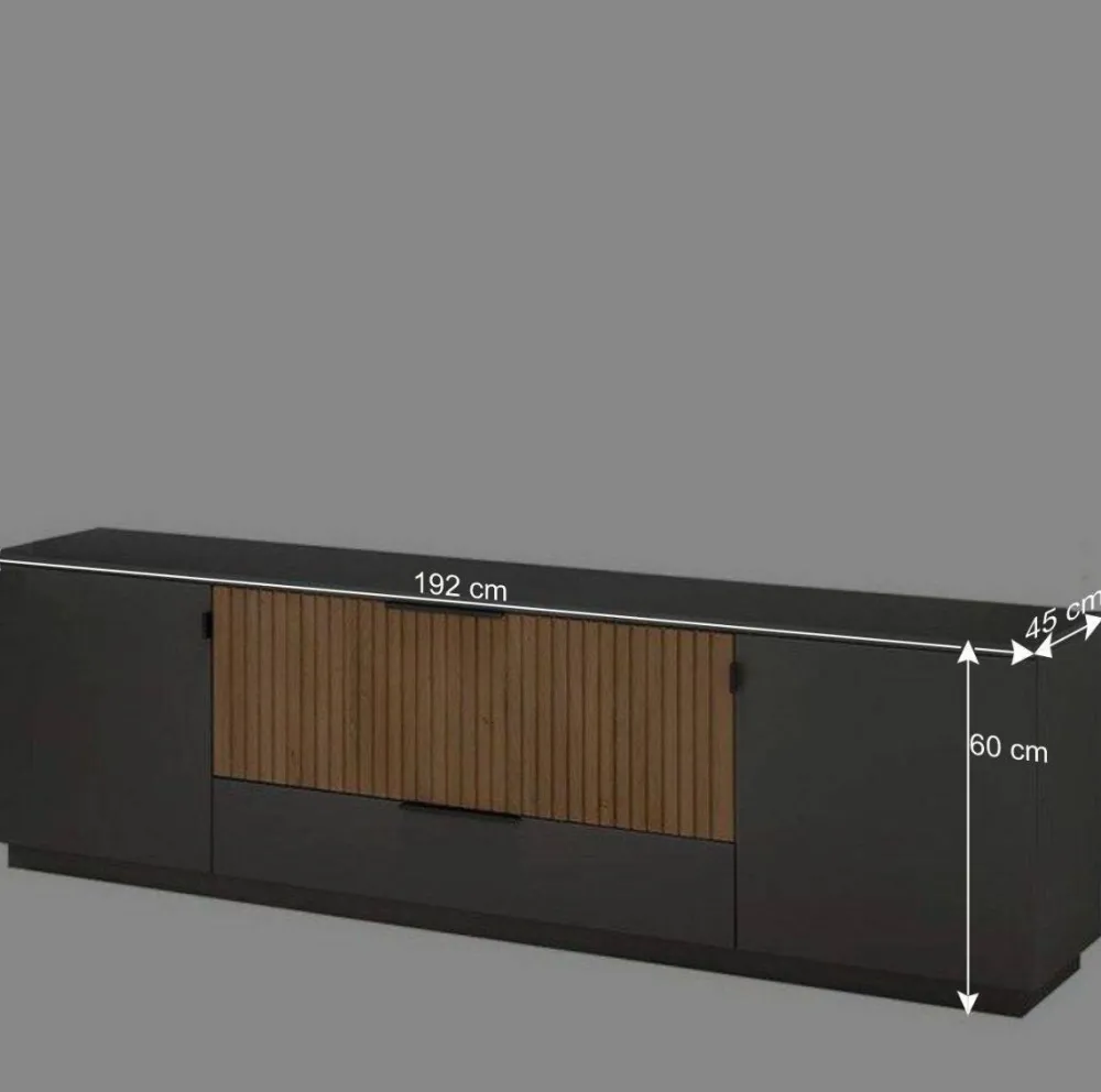 Wohnen Modernes TV Board mit zwei Schubladen & Türen - Cruzca