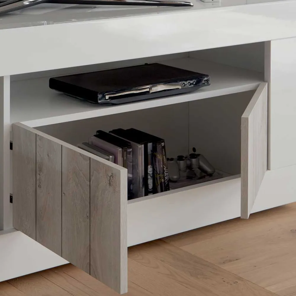 Wohnen Sideboards & Kommoden|Sideboards & Kommoden*Modernes TV Lowboard mit Fach & 3 Türen - Merenda