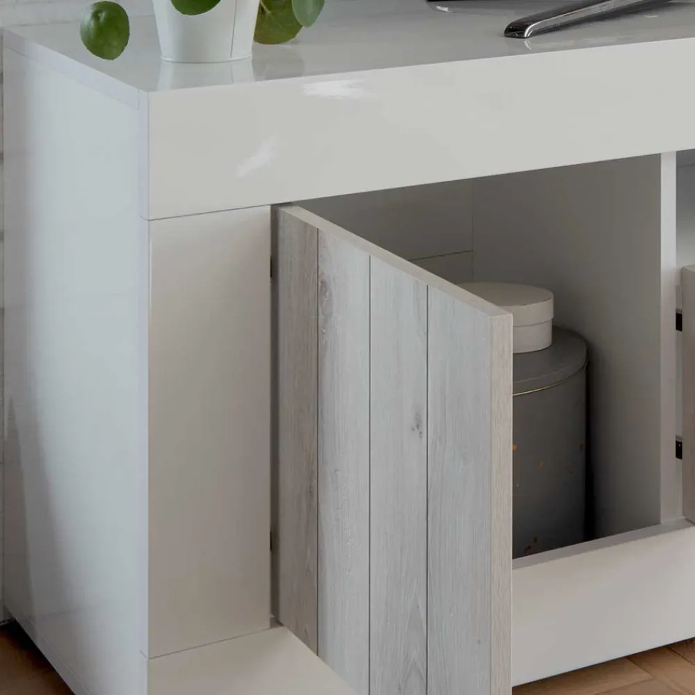 Wohnen Sideboards & Kommoden|Sideboards & Kommoden*Modernes TV Lowboard mit Fach & 3 Türen - Merenda