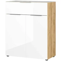 Wohnen Küchenschränke|Flurkommoden*Modernes Vertiko in Weiß & Wildeiche - Duclia