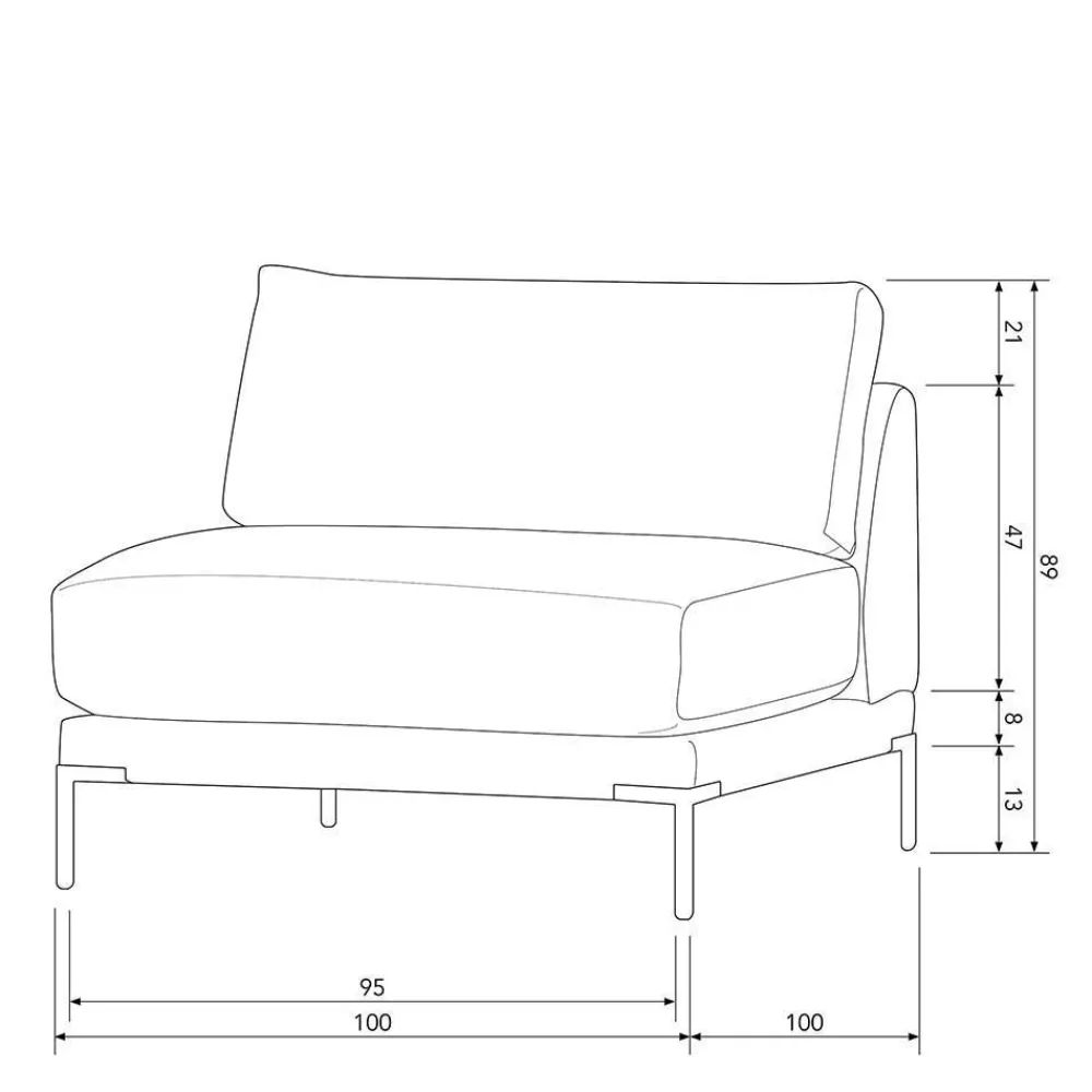 Wohnen Modulare Couchlandschaft in Hellgrau - Horedion