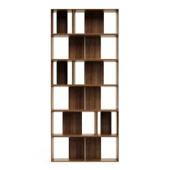 Wohnen Wohnzimmer-Regale|Wohnzimmerschränke*Modulregal in Nussbaum Furnier - Abelle (neunteilig)