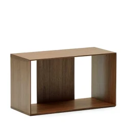 Wohnen Wohnzimmer-Regale|Wohnzimmerschränke*Modulregal in Nussbaum Furnier - Abelle (neunteilig)