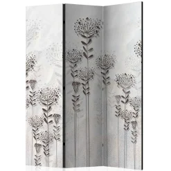 Wohnen Monochrom bedruckter Paravent mit floralem Motiv - Stepana