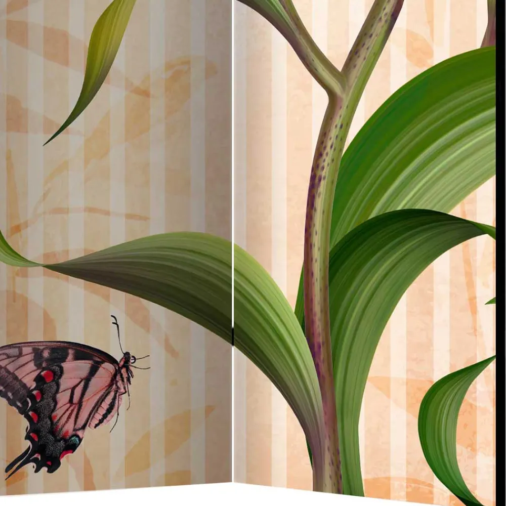 Wohnen Wohnzimmer-Regale|Paravents*Motiv Trennwand Blume & Schmetterlinge - Rovigo