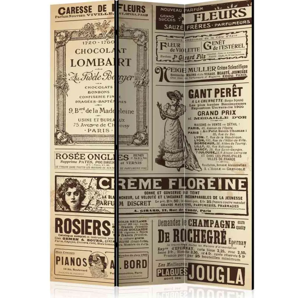 Wohnen Vintage Möbel*Motivdruck Paravent Vintage Werbung - Radojan