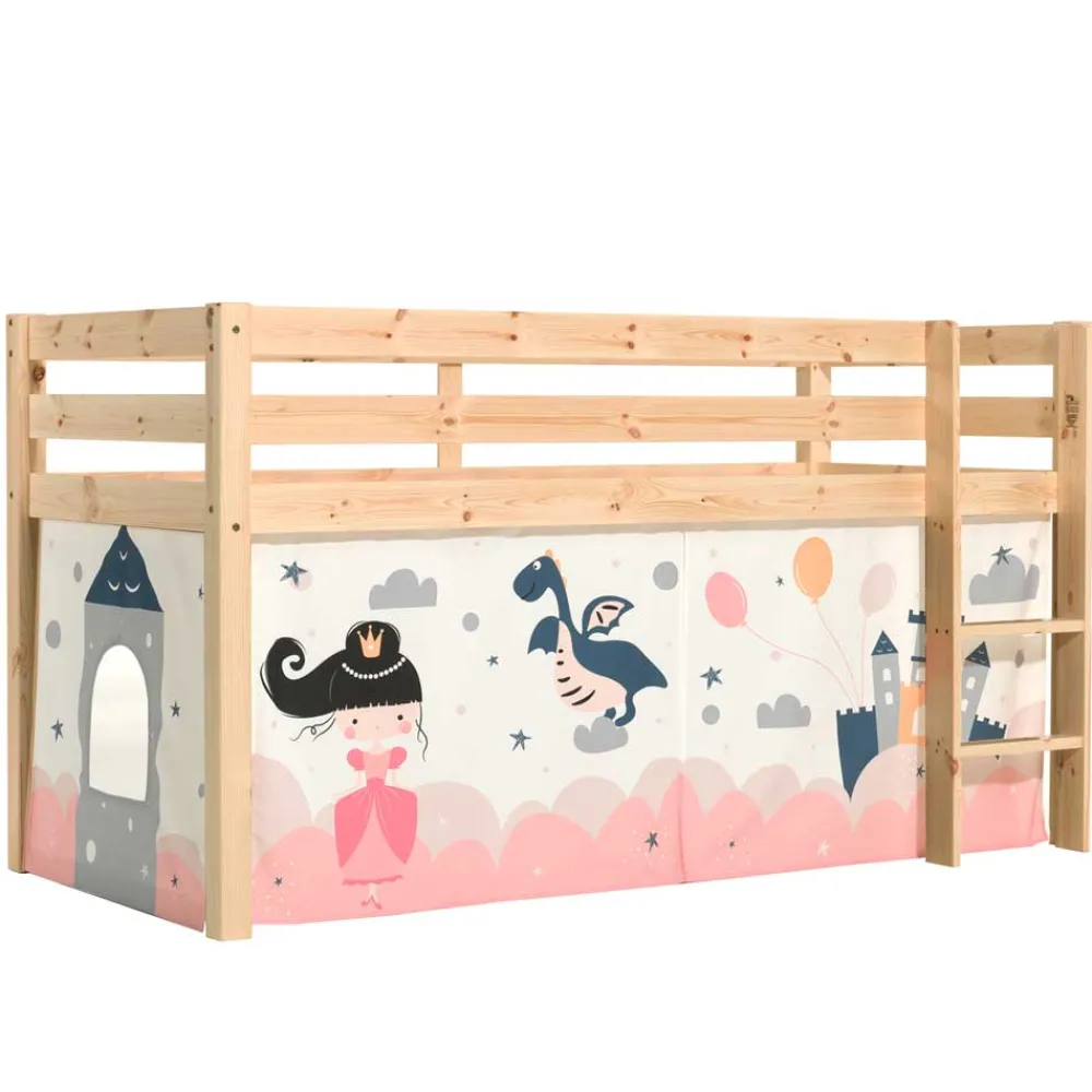 Kinder Wohnen Märchen Hochbett aus Kiefernholz - Stipendia