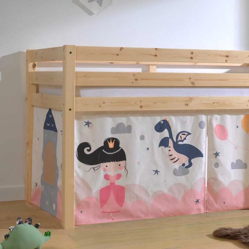 Kinder Wohnen Märchen Hochbett aus Kiefernholz - Stipendia