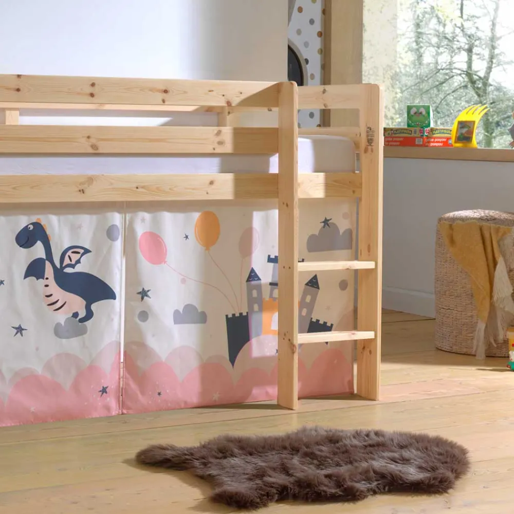 Kinder Wohnen Märchen Hochbett aus Kiefernholz - Stipendia