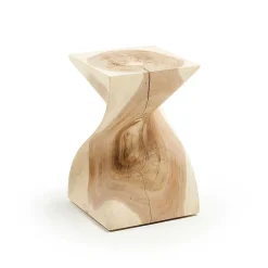 Wohnen Designermöbel*Mungur Holz Beistelltisch im Sanduhr Design - Topherus