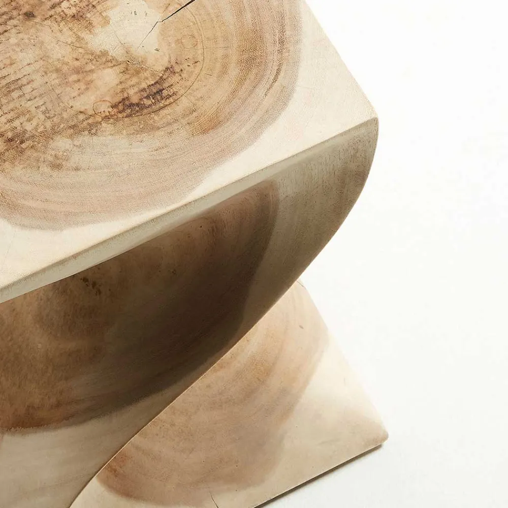 Wohnen Designermöbel*Mungur Holz Beistelltisch im Sanduhr Design - Topherus