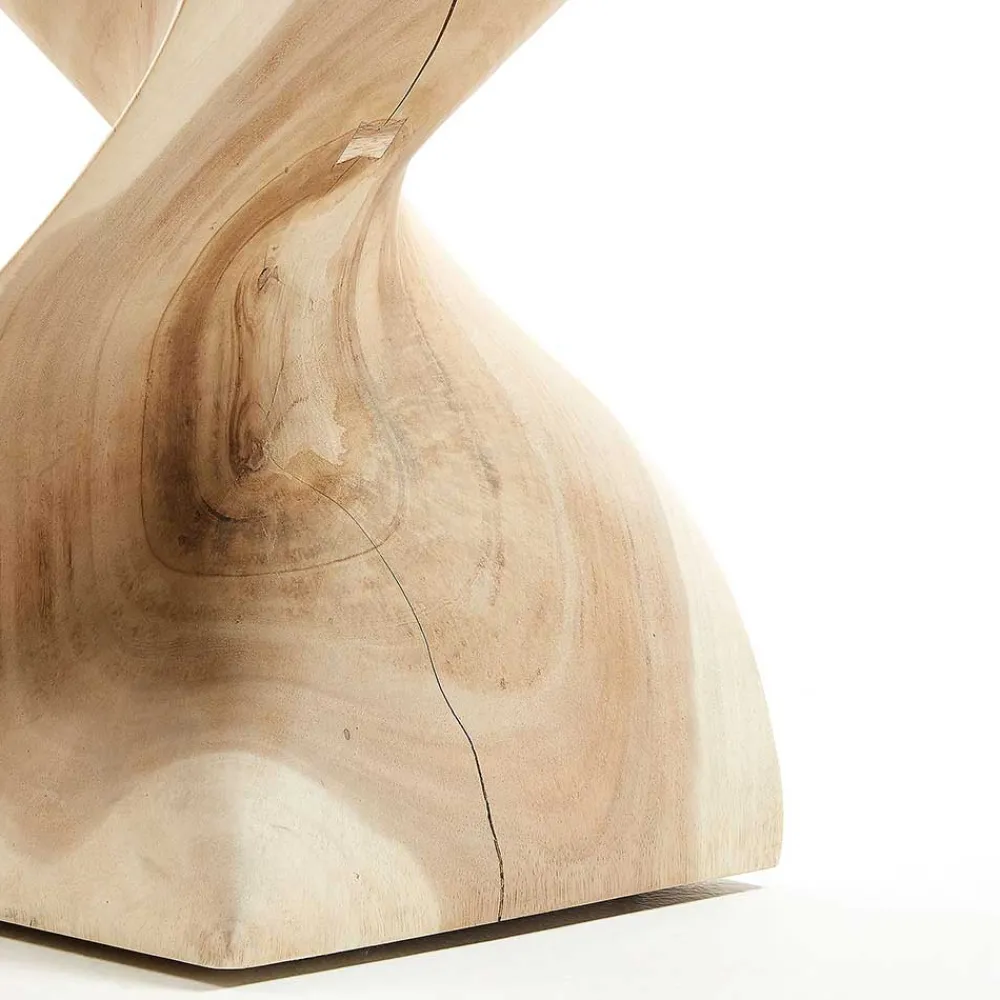 Wohnen Designermöbel*Mungur Holz Beistelltisch im Sanduhr Design - Topherus