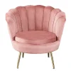 Wohnen Retro Möbel|Sessel & Hocker*Muschel Loungesessel in Rosa & Gold - Intiatos