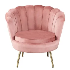 Wohnen Retro Möbel|Sessel & Hocker*Muschel Loungesessel in Rosa & Gold - Intiatos