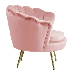 Wohnen Retro Möbel|Sessel & Hocker*Muschel Loungesessel in Rosa & Gold - Intiatos