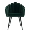 Wohnen Küchenstühle|Esszimmerstühle*Muschel-Designstuhl in Dunkelgrün Samt - Kenia