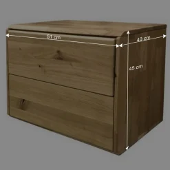 Wohnen Nachtkommode aus Wildeiche Massivholz - Feanor