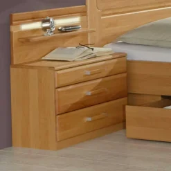 Wohnen Nachtkommode Bordeaux aus Erle (2er Set)