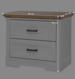 Wohnen Nachtkommode im Modern Country Style - Maggio