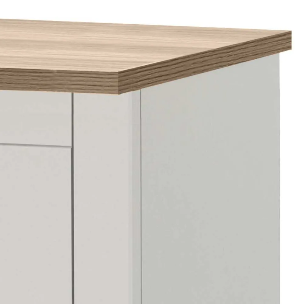 Wohnen Skandinavische Möbel|Weiße Möbel*Nachtkommode in Cremeweiß mit Eiche - Langoona