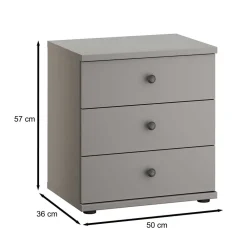 Wohnen Nachtkommode in Hellgrau - Ridonna