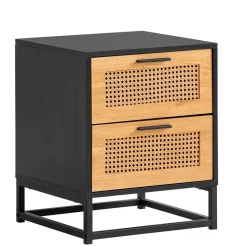 Wohnen Skandinavische Möbel|Kommoden*Nachtkommode in Natur und Schwarz - Around