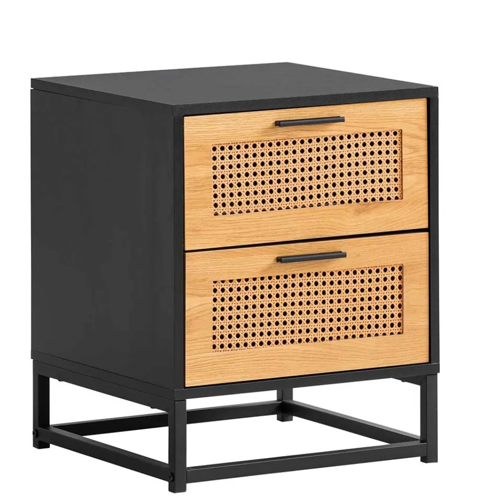 Wohnen Skandinavische Möbel|Kommoden*Nachtkommode in Natur und Schwarz - Around