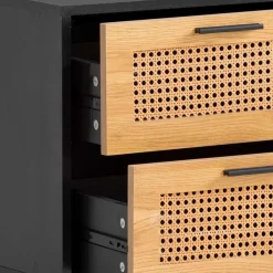 Wohnen Skandinavische Möbel|Kommoden*Nachtkommode in Natur und Schwarz - Around