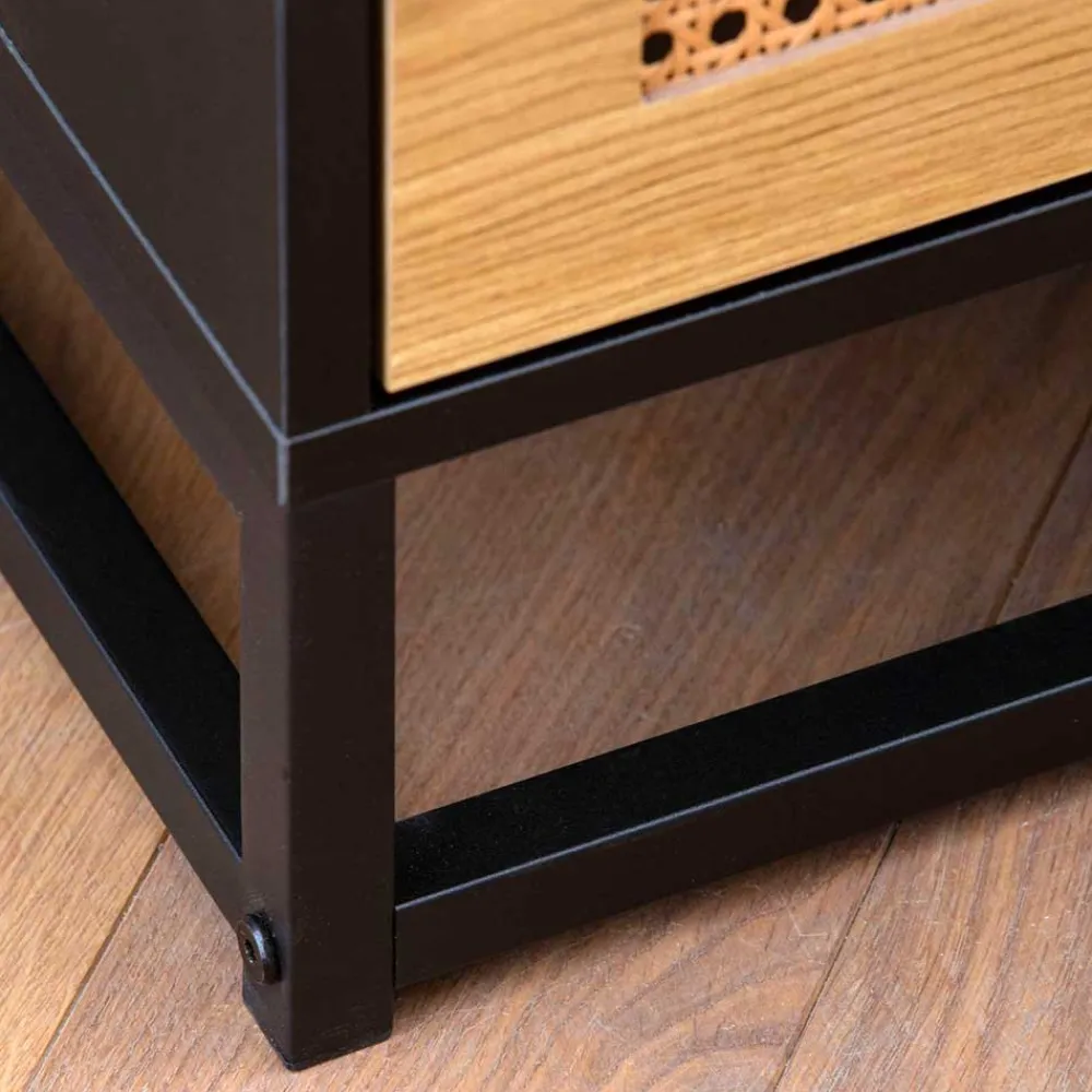 Wohnen Skandinavische Möbel|Kommoden*Nachtkommode in Natur und Schwarz - Around