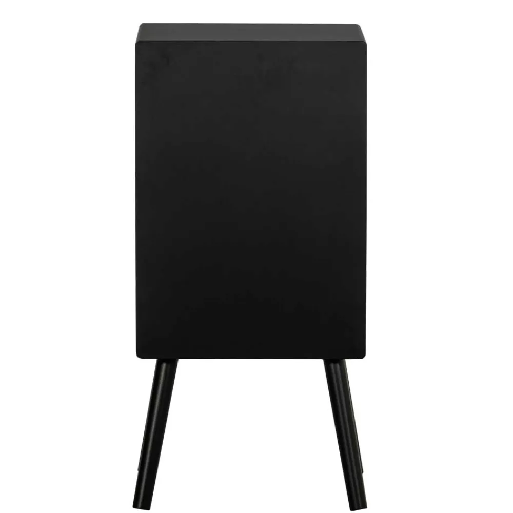 Wohnen Schwarze Möbel|Nachttische*Nachtkommode in Schwarz - Borkata