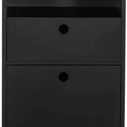 Wohnen Schwarze Möbel|Nachttische*Nachtkommode in Schwarz - Borkata