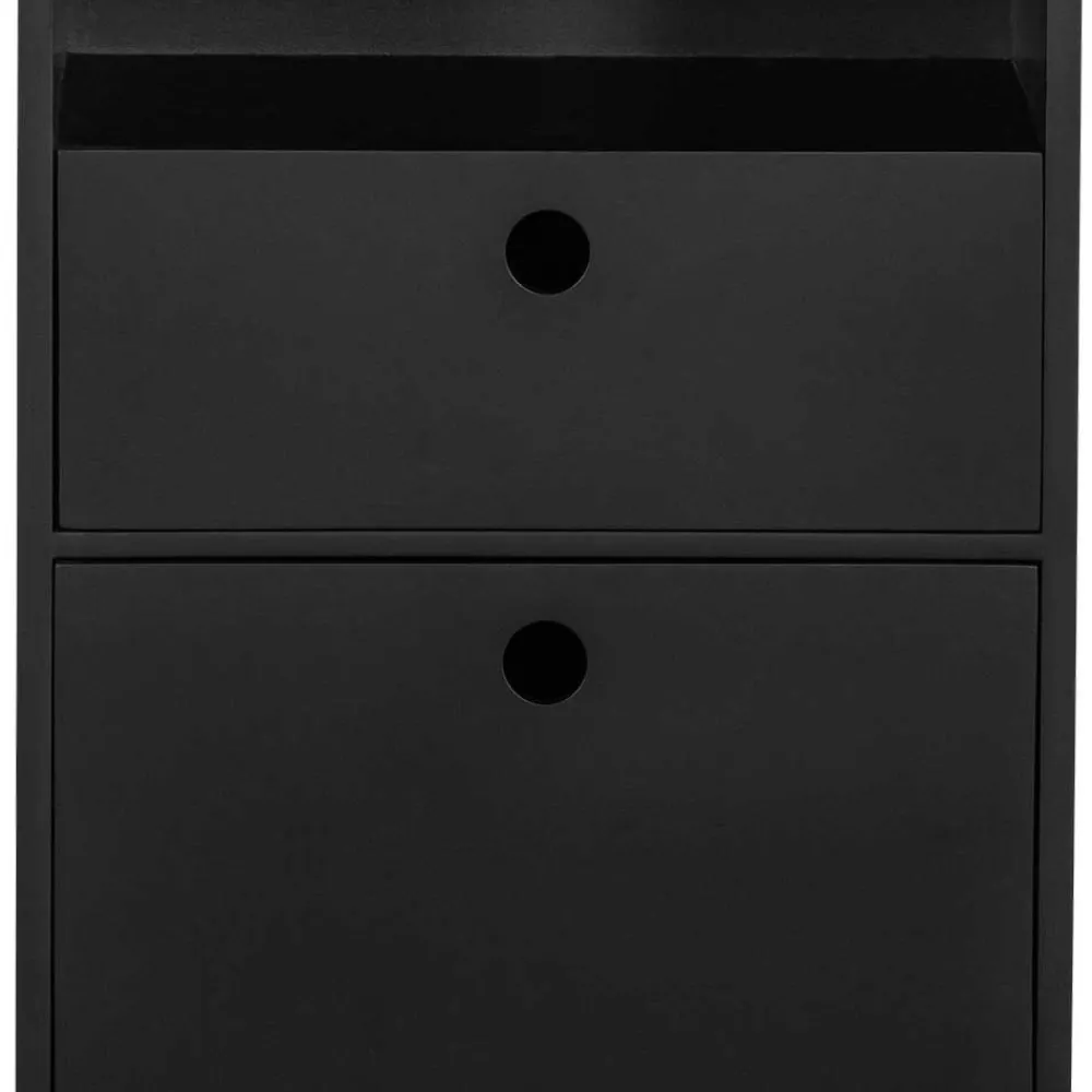 Wohnen Schwarze Möbel|Nachttische*Nachtkommode in Schwarz - Borkata