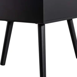 Wohnen Schwarze Möbel|Nachttische*Nachtkommode in Schwarz - Borkata