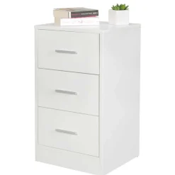 Wohnen Nachttische|Kommoden*Nachtkommode in Weiß mit Metallgriffen - Guantama