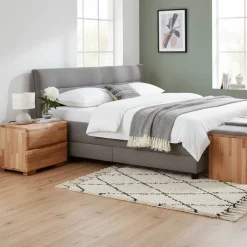 Wohnen Sideboards & Kommoden*Nachtkommode mit 2 Schubladen Vilicita aus Kernbuche massiv