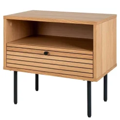 Wohnen Nachtkommode mit Fach und Schublade - Virona